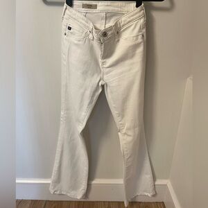 AG White The Angel Bootcut Jeans